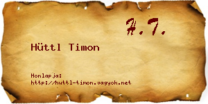 Hüttl Timon névjegykártya
